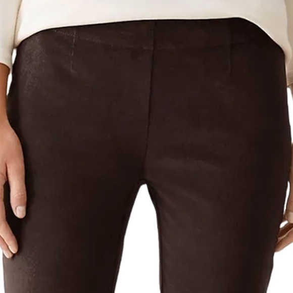 J. Jill Microwale Corduroy pants trousers pockets Dark Brown Walnut High Rise - Picture 2 of 11
